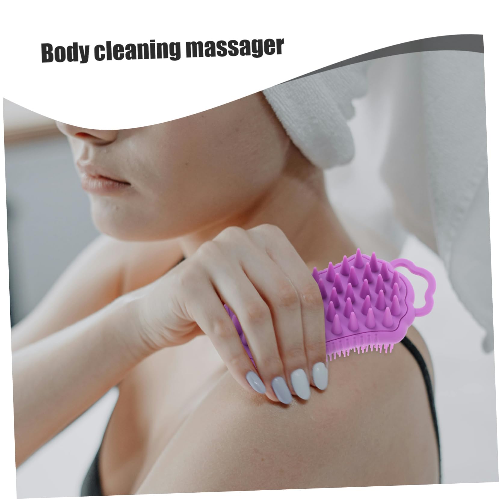 Healvian 5piezas Masajeador De Cabelludo De Silicona Cepillo Exfoliante Para Ducha Limpiador Corporal y Masajeador Para Cabello Seco y Húmedo