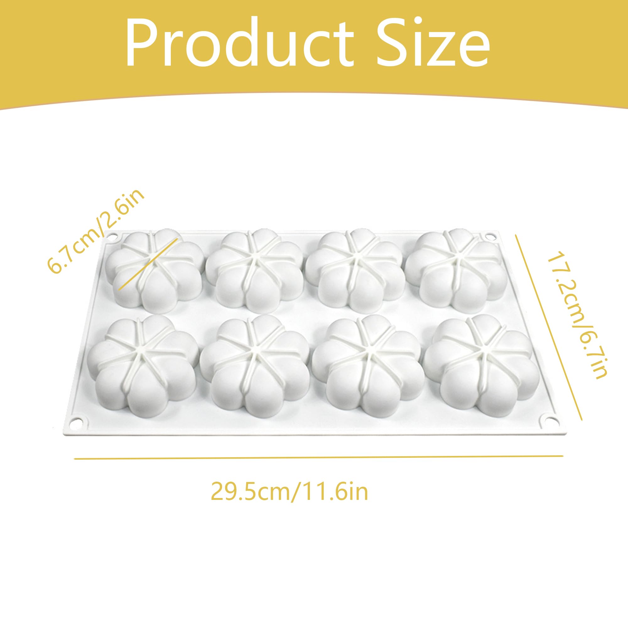 2 Stück Blütenblätter Silikonformen - Mousses Kuchenformen Für Desserts