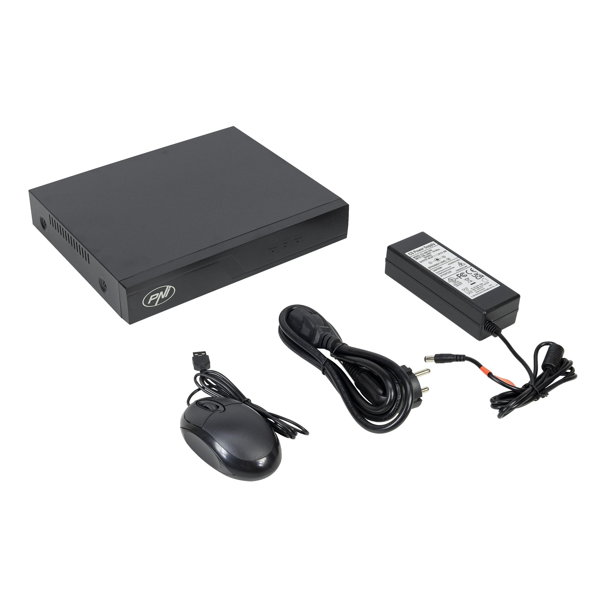 POE NVR PNI House IP716J, 16 canali 4K 8MP, 8 canali POE sì 8 canali IP, nero