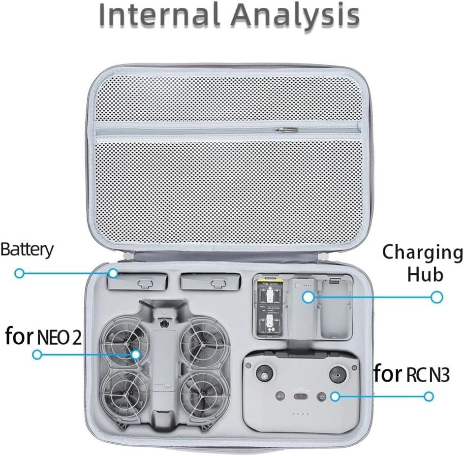 Funda de piel sintética para DJI NEO2 protectora e impermeable con correa ajustable 4