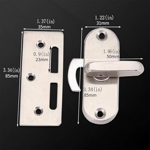 Miniatura 7 de QIANQ Accessories Door Lock Barn Latch Bedroom Bolt Door Buckle Hardware Safety Barn Sliding Door Latch