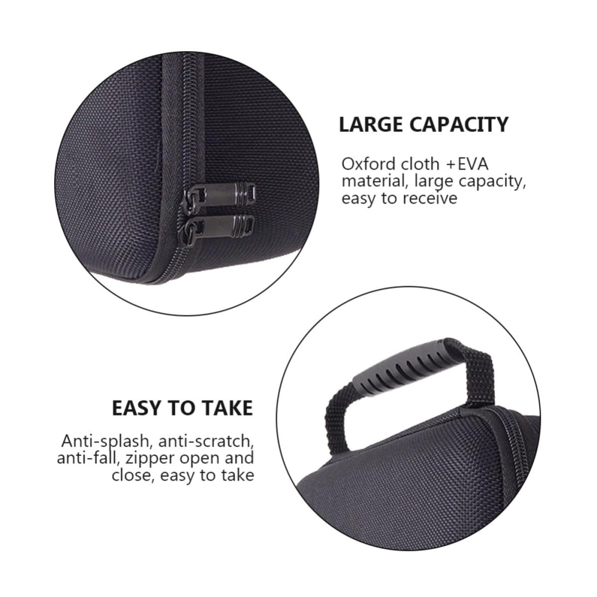 Borsa Organizer per Cavi e Accessori Elettronici Nero Oxford Resistente, Antiurto e Grande Capacità, per Viaggi e Protezione Digitale
