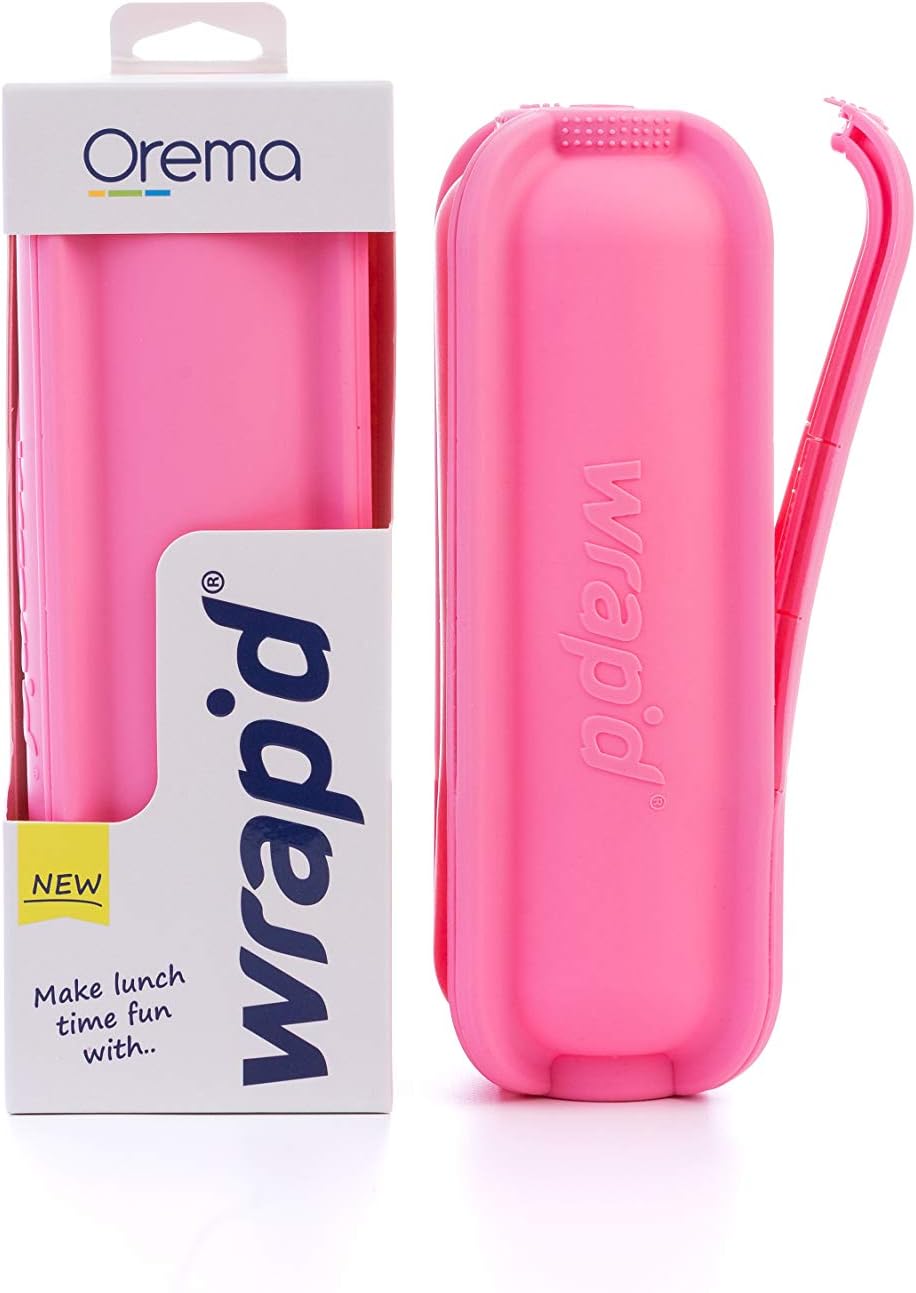 Amazon Com Wrap D Reusable Silicone Lunch Flatbread Wrap Holder Container Alternative To Beeswax Wraps Cling Wrap Home Kitchen