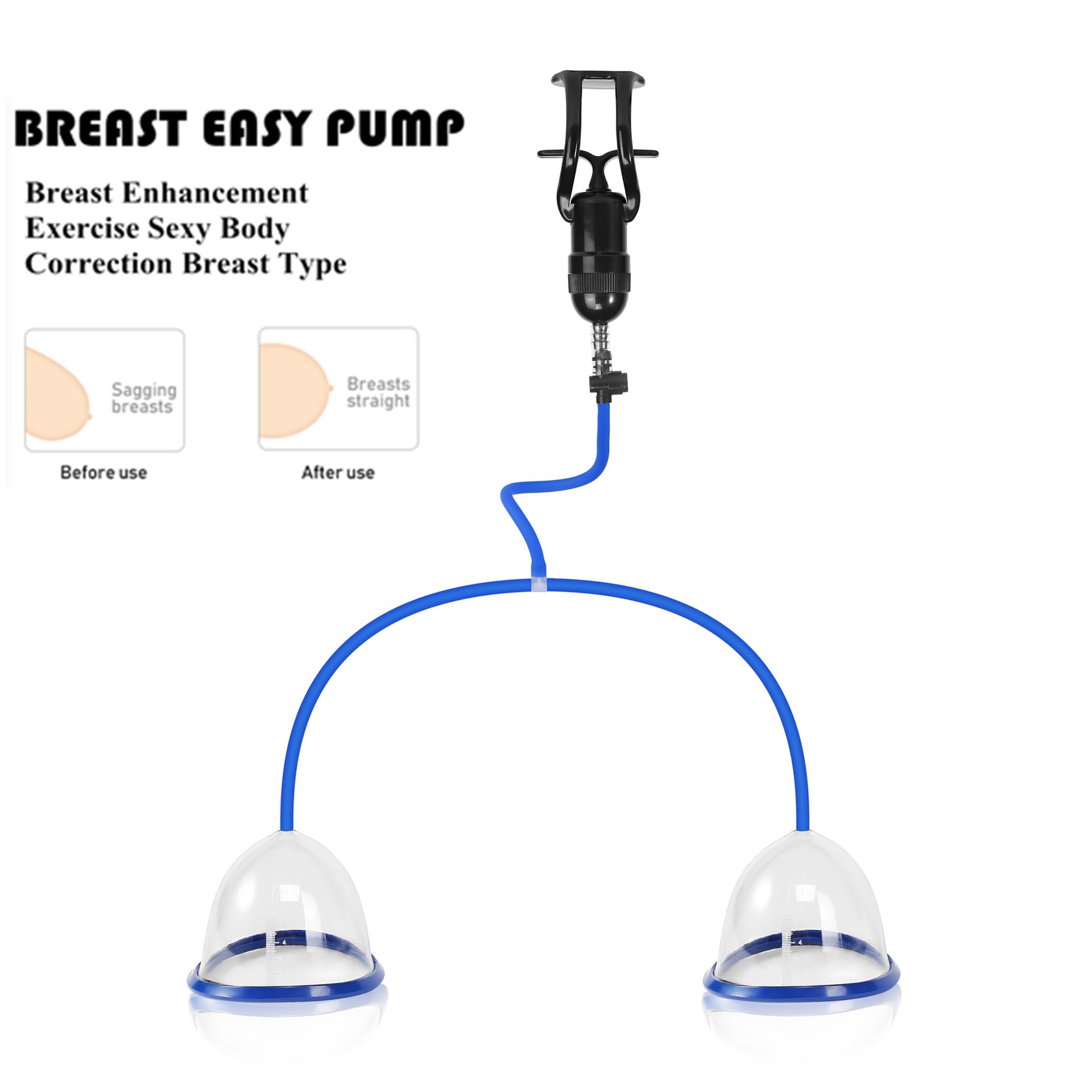 Pompe à Seins et Suce-Tétons avec Saugkraft Pompe à Vide pour Seins et Pussy Jouet Érotique SM pour Femmes