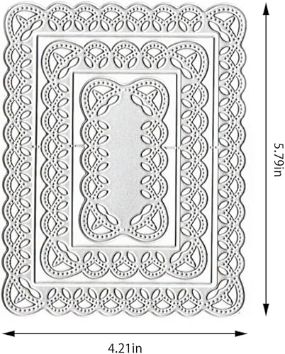 Miniatura 7 de Hying Troqueles de corte de marco de ventana de flores para hacer tarjetas, marco de tarjetas de margaritas florales, troqueladas, plantillas