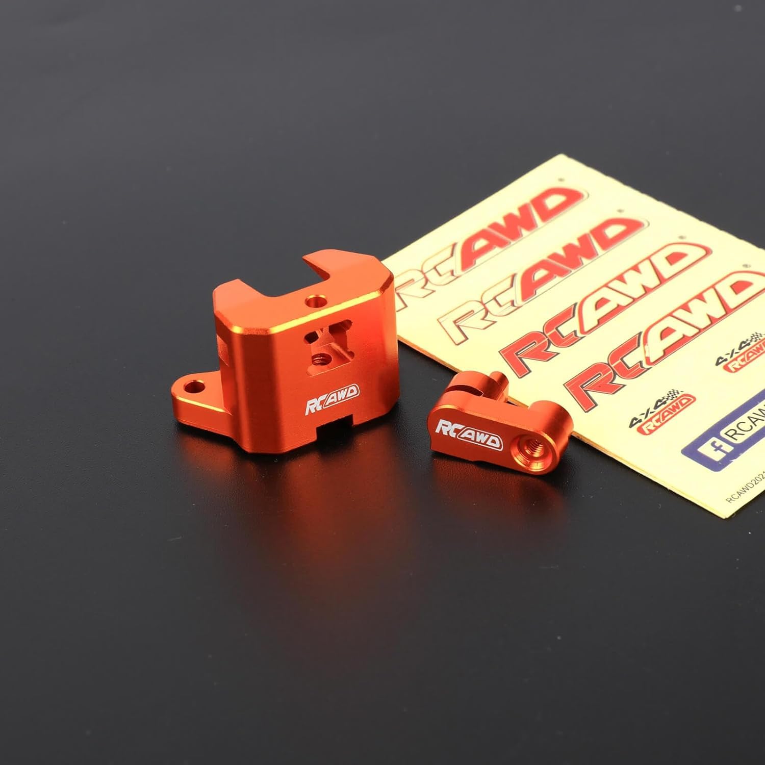 RCAWD Aluminum Front Brake Caliper Assembled for Losi Promoto MX 1/4 Motorcycle RC upgrades part # LOS262009（Orange