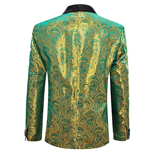 Barry.Wang Blazer for Men Paisley Sport Coat Lightweight Suit Jacket Regular Tuxedo Flower Mardi Gras Carnival Gift2
