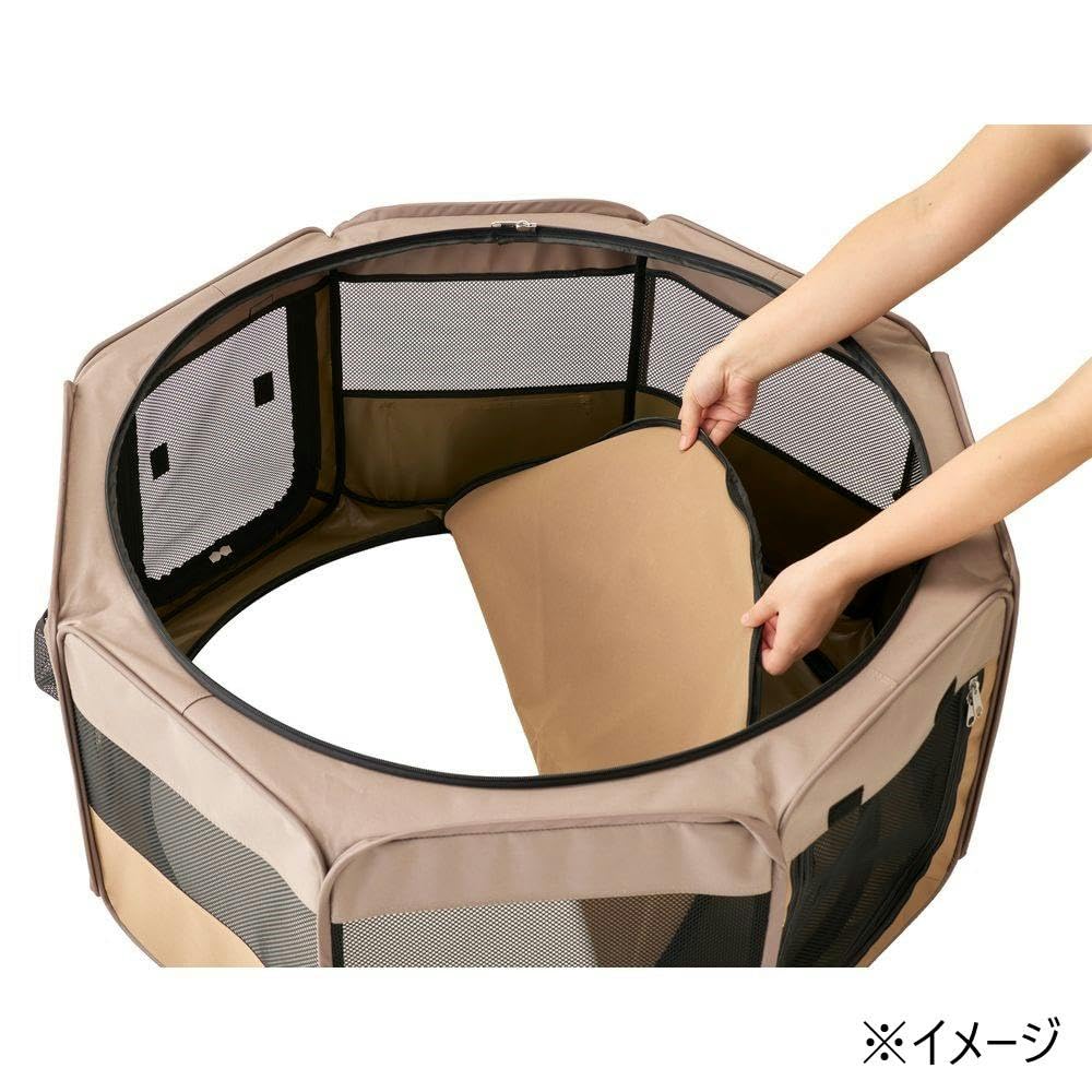 Amazon | カインズ(CAINZ) 折りたたみメッシュサークル ベージュ M