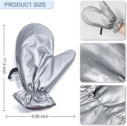Miniatura 3 de 3 guantes de planchado de vapor de ropa, guantes impermeables antivapor con bucle para los dedos, guantes protectores resistentes al calor, tabla de