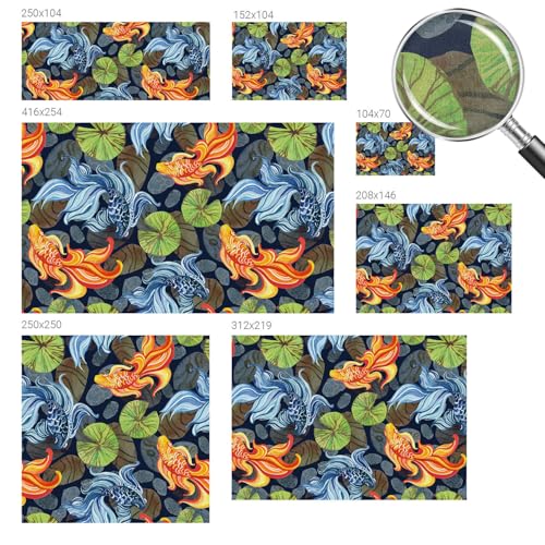 Murales de peces para decorar salones modernos con vinilos decorativos de 152x104 cm 6