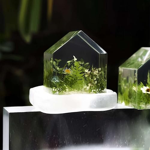 Miniatura 3 de Geometría Molde de resina en forma de casa Molde de resina epoxi DIY Joyería Fabricación de plantas Micro Paisaje Decoración Especímenes de resina