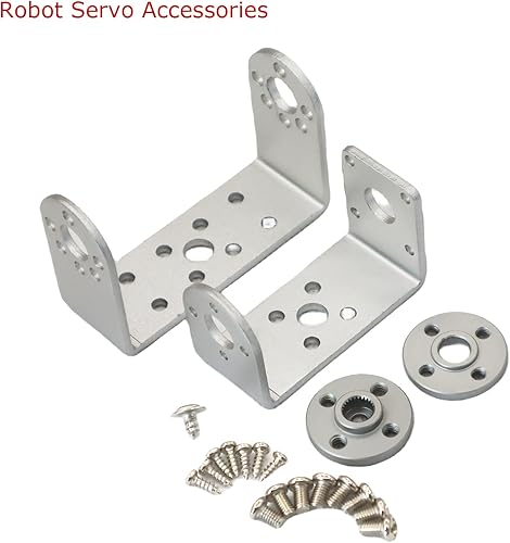 Miniatura 7 de 77.2 lbs Robot Servo Coreless Motor High Torque de acero inoxidable Engranaje Servos de dirección digital con soportes de montaje