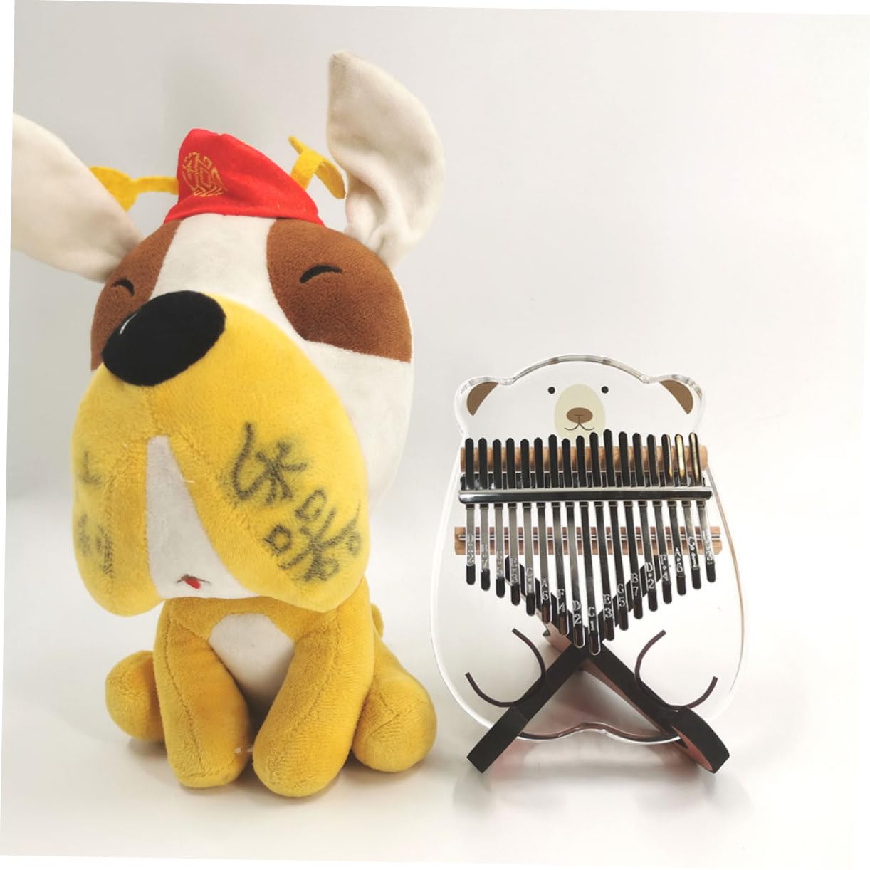 TOYANDONA 1pezzi Kalimba Animale Tasti Acrilico Con Design Orso Carino Strumento Musicale Facile Da Suonare Per Iniziare Per Amanti Della Musica
