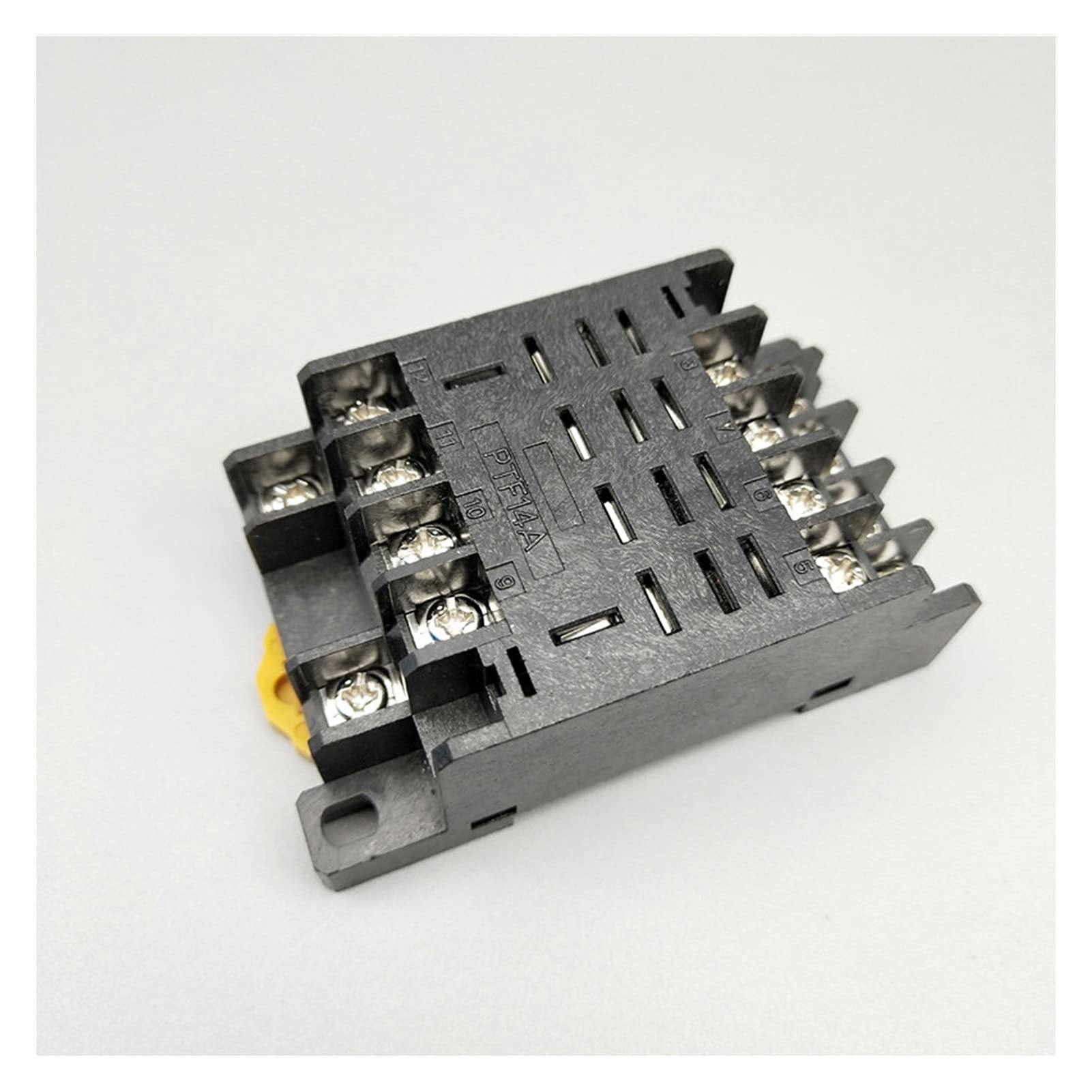 1Pc HH64P AC 110V 220V DC 12V DC 24V 14PIN 10A Contatto Argento Bobina relè di Potenza 4PDT con Base Presa (Color : DC12V)