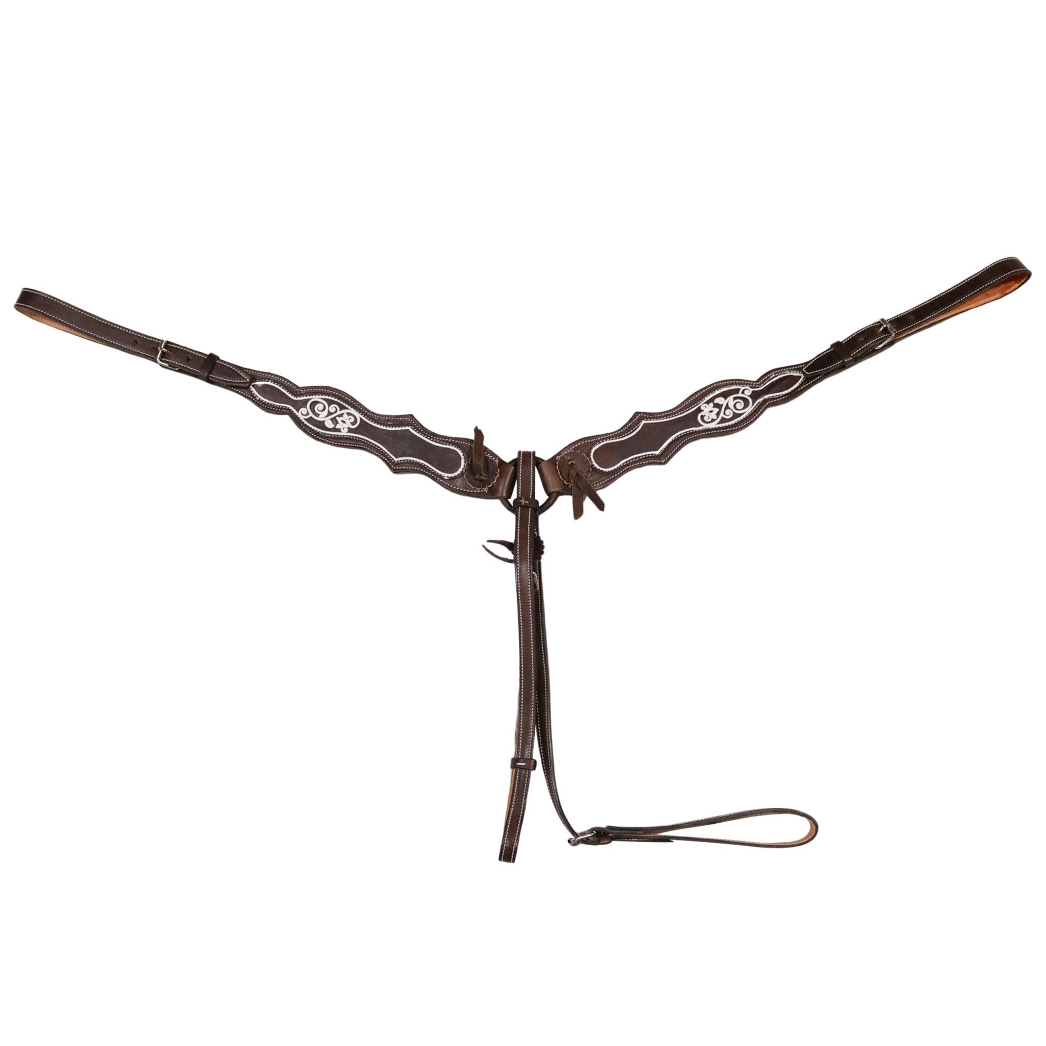 Brown Pecho-Pretal Vaqueta para Caballo