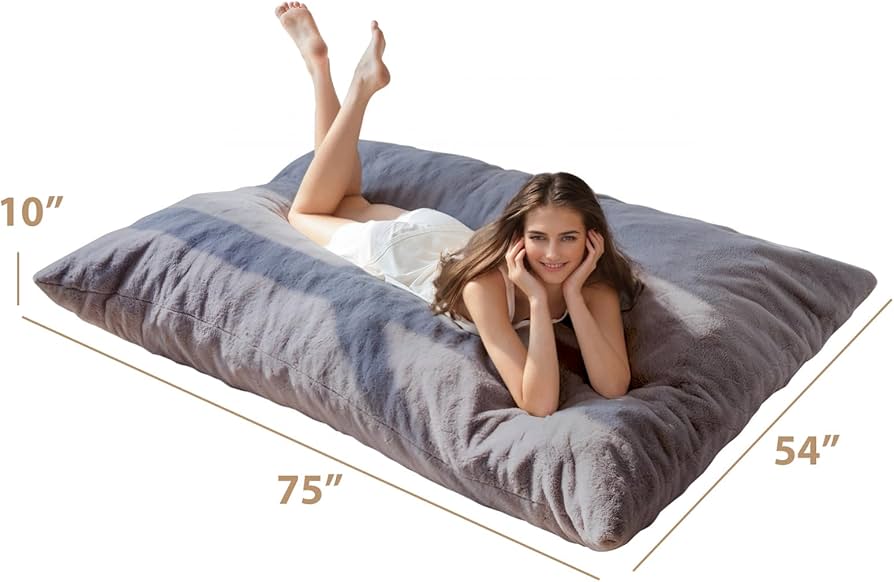 Amazon.com: BYBYME 3 in 1 Bean Bag Chair, Convertible Chair Folds