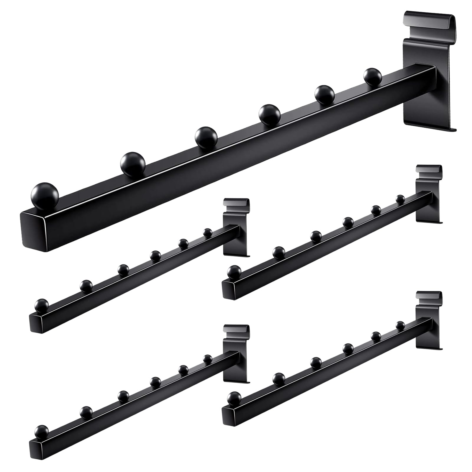 6 Ball Waterfall for Grid Wall and Metal Grid Wall Hangers Displaying Clothing for Gridwall Hooks Retail Shirt Grid Wall Accessories 15.75 Inch (5 Pack)