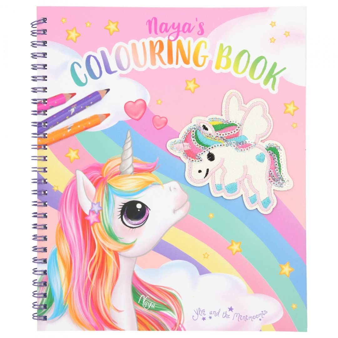 Depesche 11580 Ylvi - Unicorn Sequin Colouring and Sticker Book with 40 Pages to Colour and Colour, Includes Numerous Stickers, Approx. 24 x 20.5 cm, Colourful, STK
