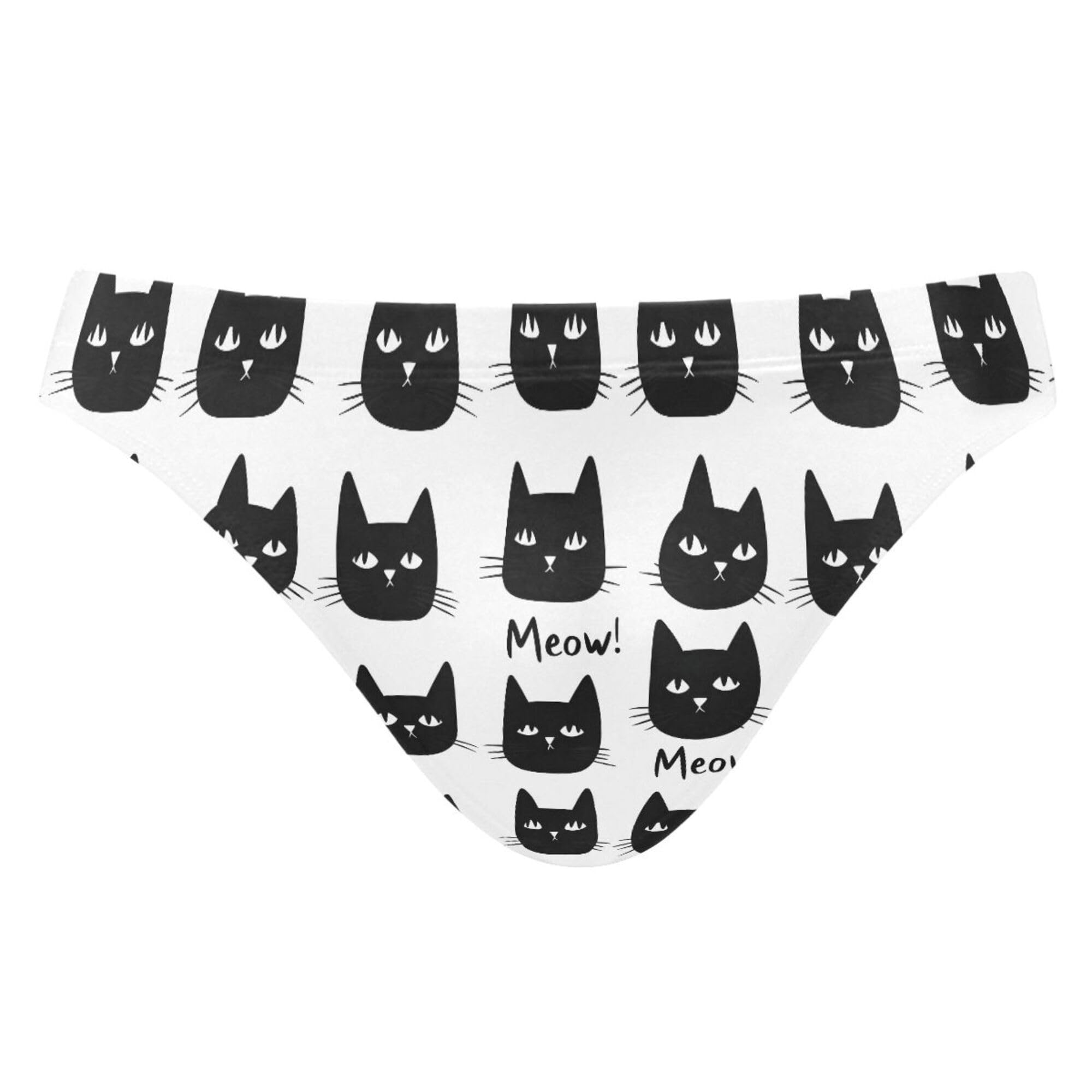 Men's Swim Briefs Cat Cute Animal Swimsuit Beach Swimwear Bikini M B0403516