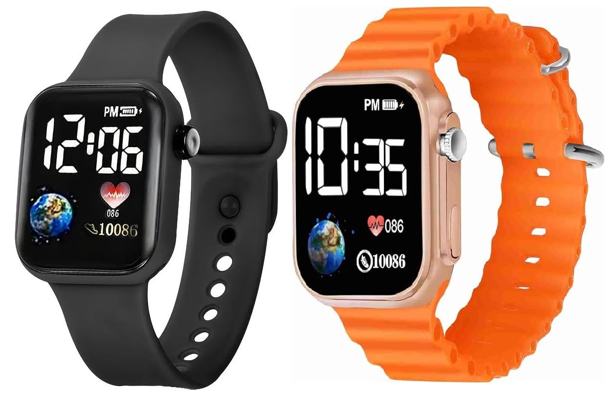 PIRASO Pack of Two Ultra Smart Earth Waterproof Multi-Functional Automatic Digital Sports Watch for Men & Women (B0D3QHJZMK) Amazon Price History, Amazon Price Tracker