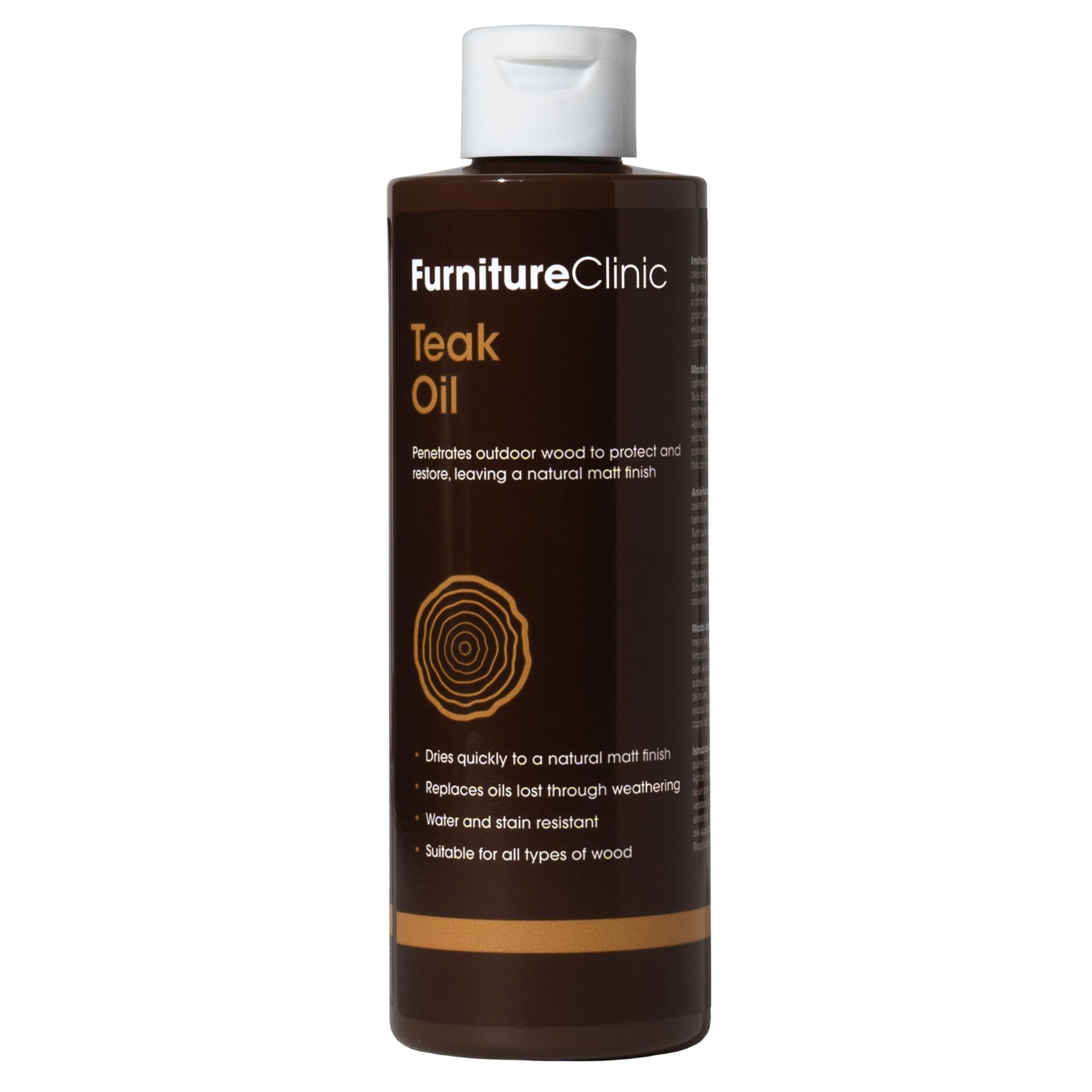 Furniture Clinic - Olio Per Legno Teak - 500 Ml - Ripristinare E