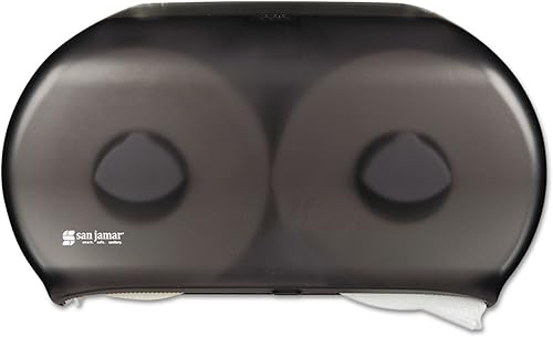 San Jamar R4000TBK Dispensador de pañuelos tamaño individual de 9 pulgadas, 19 x 5 14 x 12, perla negra transparente