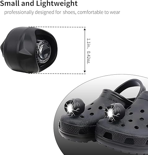 Miniatura 4 de Vergissm Linternas recargables compatibles con Croc, 2 faros LED, linternas impermeables manos libres con 3 modos de iluminación, luces novedosas