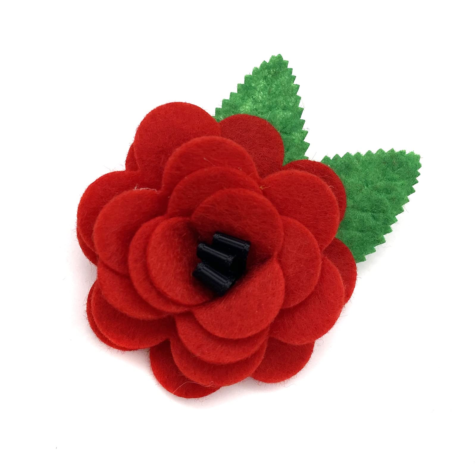 LAXPICOLRed Poppy Brooch Lapel Badge Pin Red Flower Brooches Veterans Memorial Day Solider Remembrance Day Gift