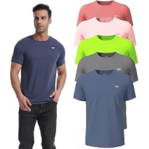 3 or 5 Pack Workout Shirts for Men Quick Dry Running T-Shirt Short Sleeves Moisture Wicking Crew Neck Tee Athletic Casual Top