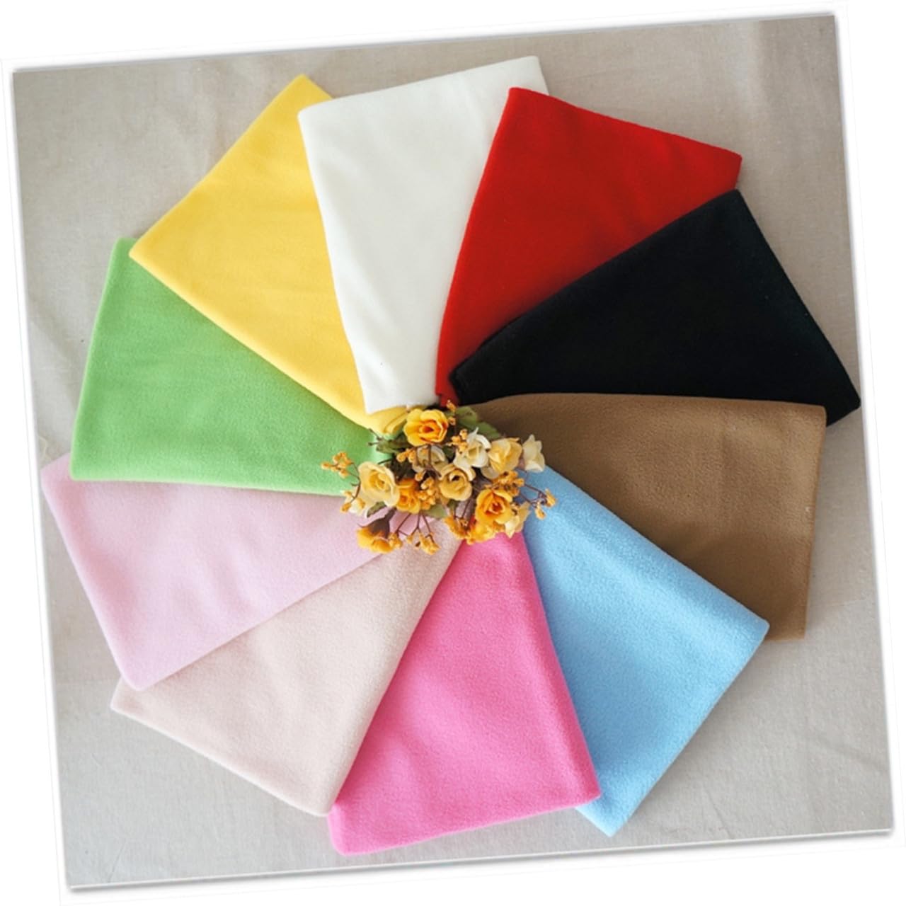 BESTonZON 10 Piezas Cruz de Tela Cuadrados de Lana para Coser Tela Hecha a Mano Bricolaje Tela para tapizar Costura de Tela de Lana Tela de Retazos de Colores Vistoso la fábrica Paño Bufanda