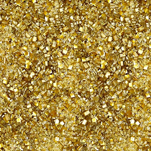 Bakery Bling™ Glittery Sugar™ Sprinkles for Desserts & Drinks, Baking & Cocktails | Nut-Free, Kosher, Dairy-Free - 3 oz (Metallic Gold)