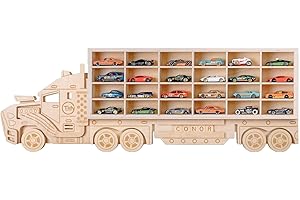 Wood Toy Car Storage And Display Shelf