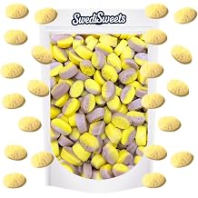 Mini Banana Ovals Gummies Swedish Foam Sweets & Soft Chewy Candy by Swedisweets | BUBS Inspired Swedish Gummies with Rich Flavour | Loose Candy for Snacking & Parties, 8oz