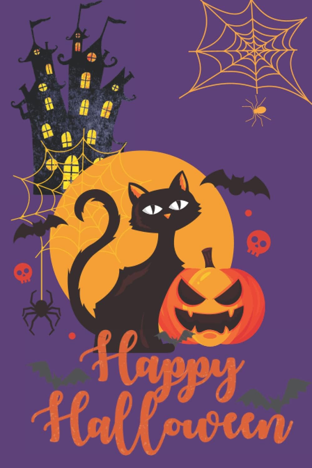 Happy Halloween Lined Journal: Composition book for home, school office (Halloween Composition Books 2021)