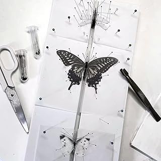 Insect Pinning Board, EVA Foam Board Pose Insects Boards Butterfly Spreading Wings Board Combined Plates, Adjustable Wide Spacing Double Sided Usable Insect Specimen Tools for Bugs Collection (1 PACK)