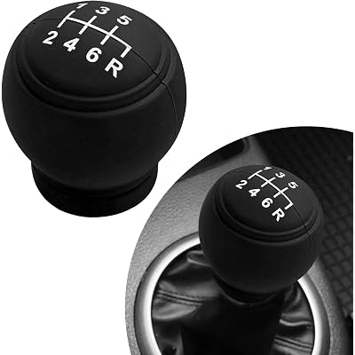 Car Gear Shift Knob Cover, 6-Speed Shifter Cover Anti-Slip Silicone Shifting Head Protector, Comfortable Manual Gear Handle Stick Decoration Protective Accessories for Most Cars (Right)