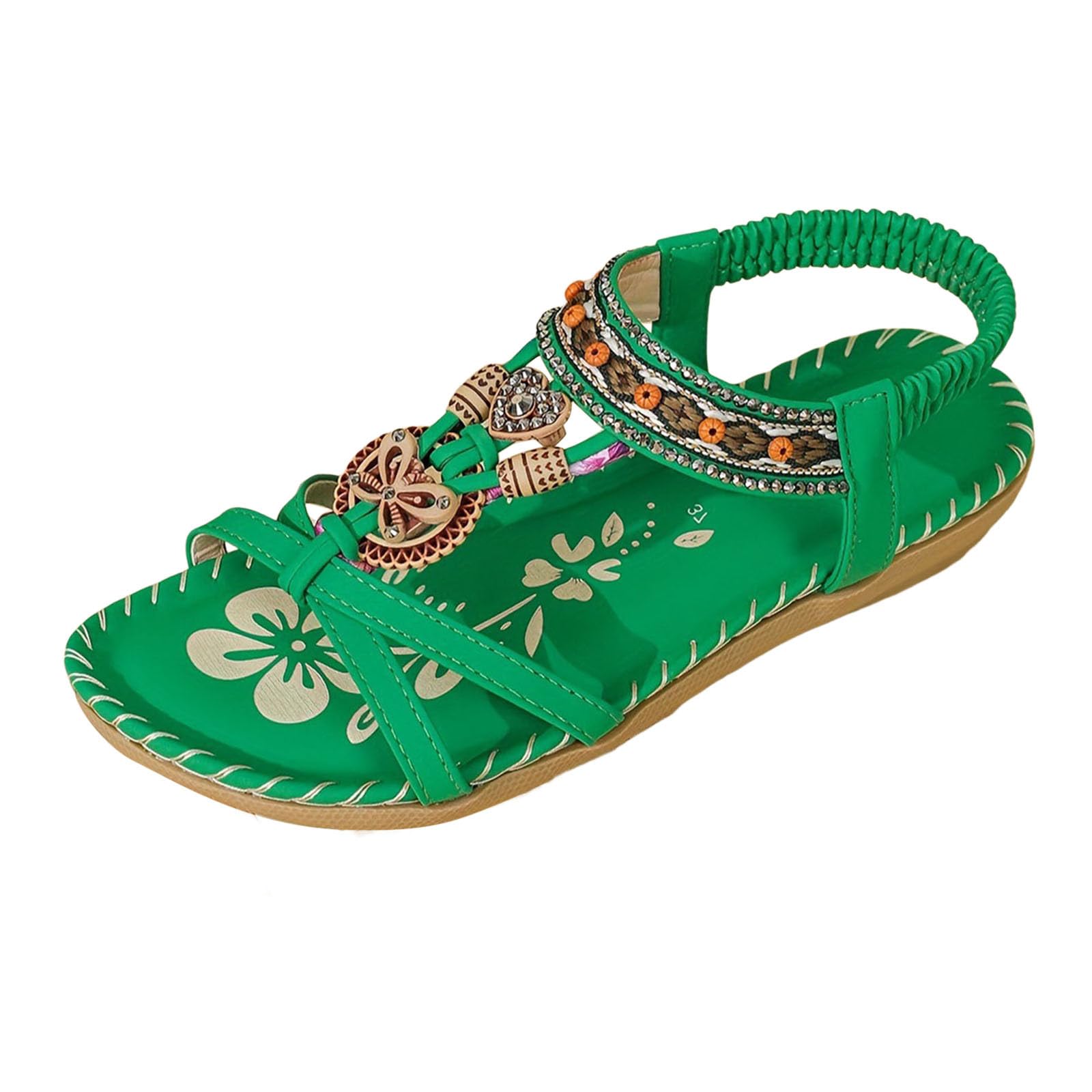 Sandalias planas elegantes de mujer con plantilla ortopedica comoda 8