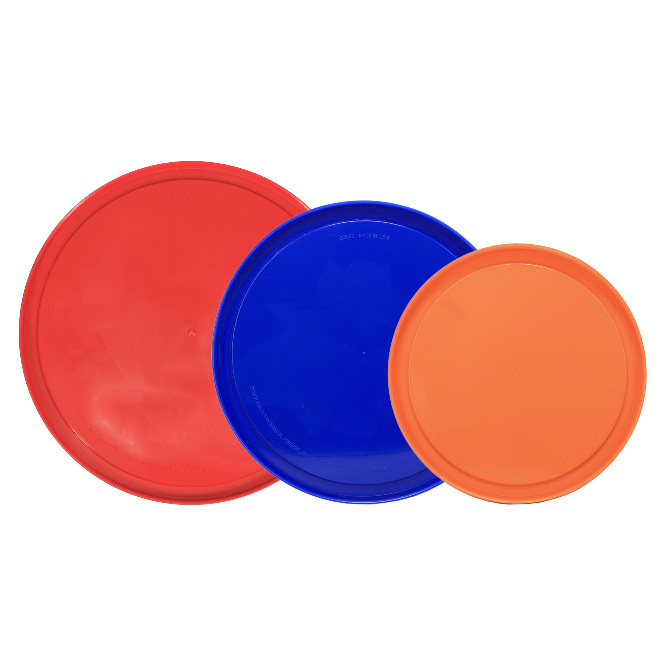 Pyrex Lids Set - Red, Blue, Orange -2 Pyrex Lids Set - Red, Blue, Orange -2