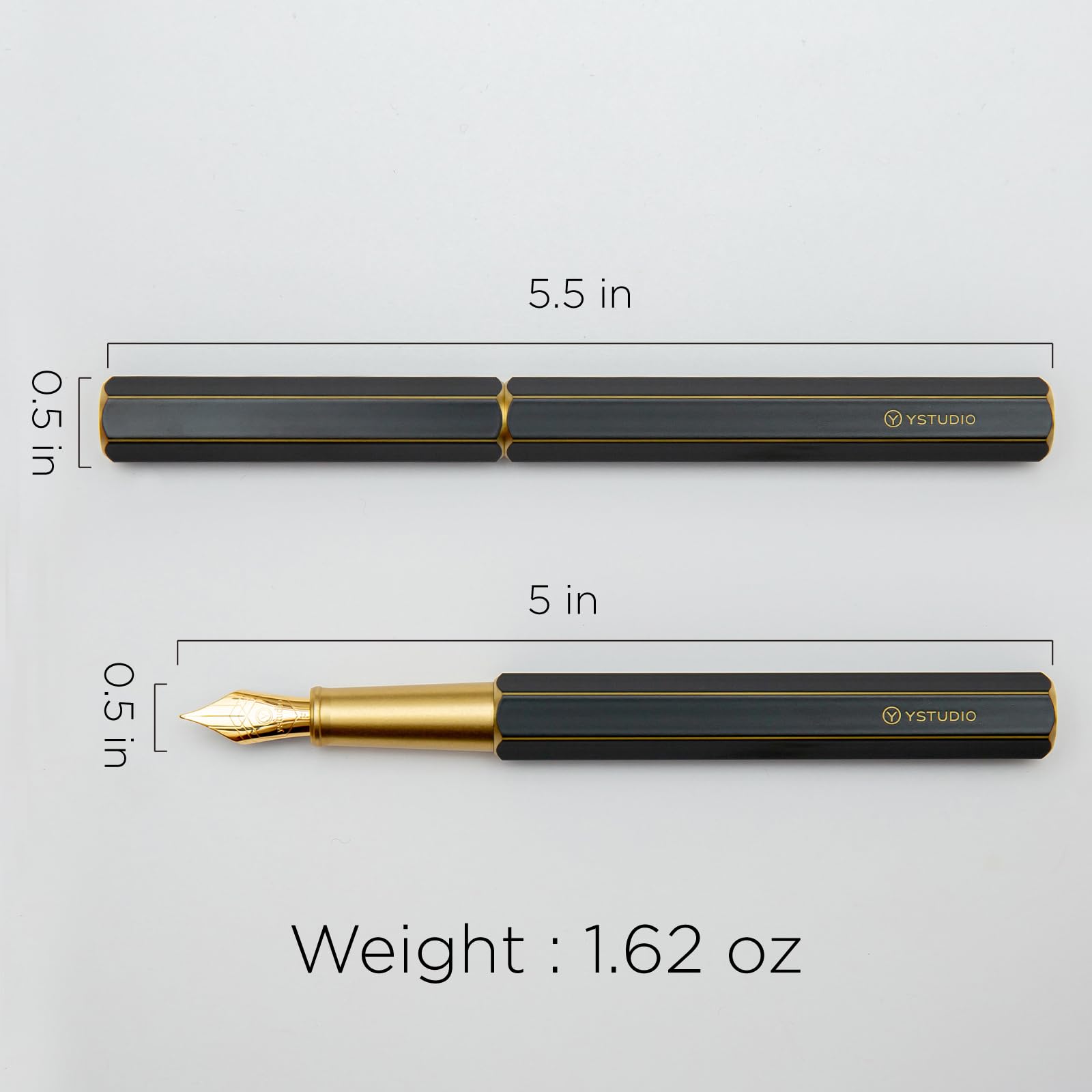 YSTUDIO Stunning Classic Revolve Fountain Pen Schmidt Gilded Nib Best Pen Gift Set for Men Women Professional Executive — view 4