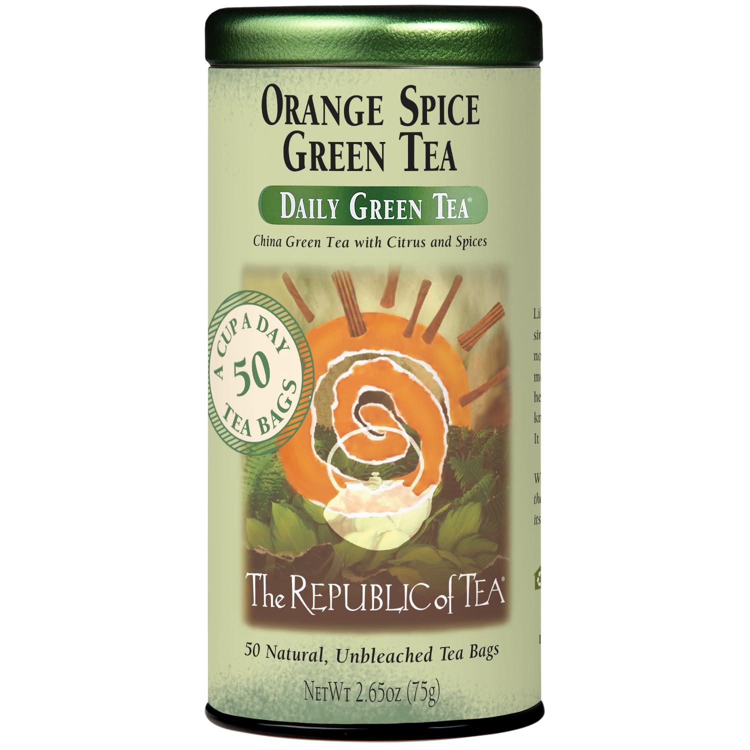 The Republic of Tea, Orange Spice Green Tea, 50-Count
