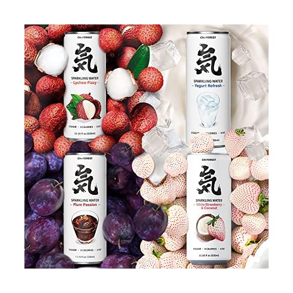 CHI FOREST AsianInspired Flavored Sparkling Water 6*4 pack of White