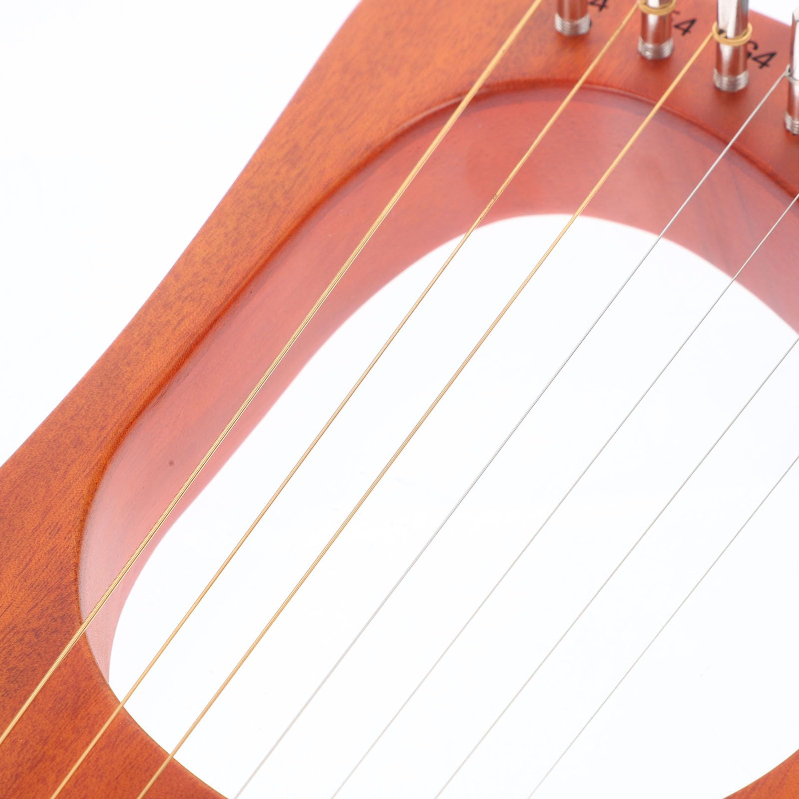 Strumento Musicale Lira per Principianti 7 Corde in Legno e Rame, Design Creativo Bordi Arrotondati, Sicuro e Comodo da Tenere,