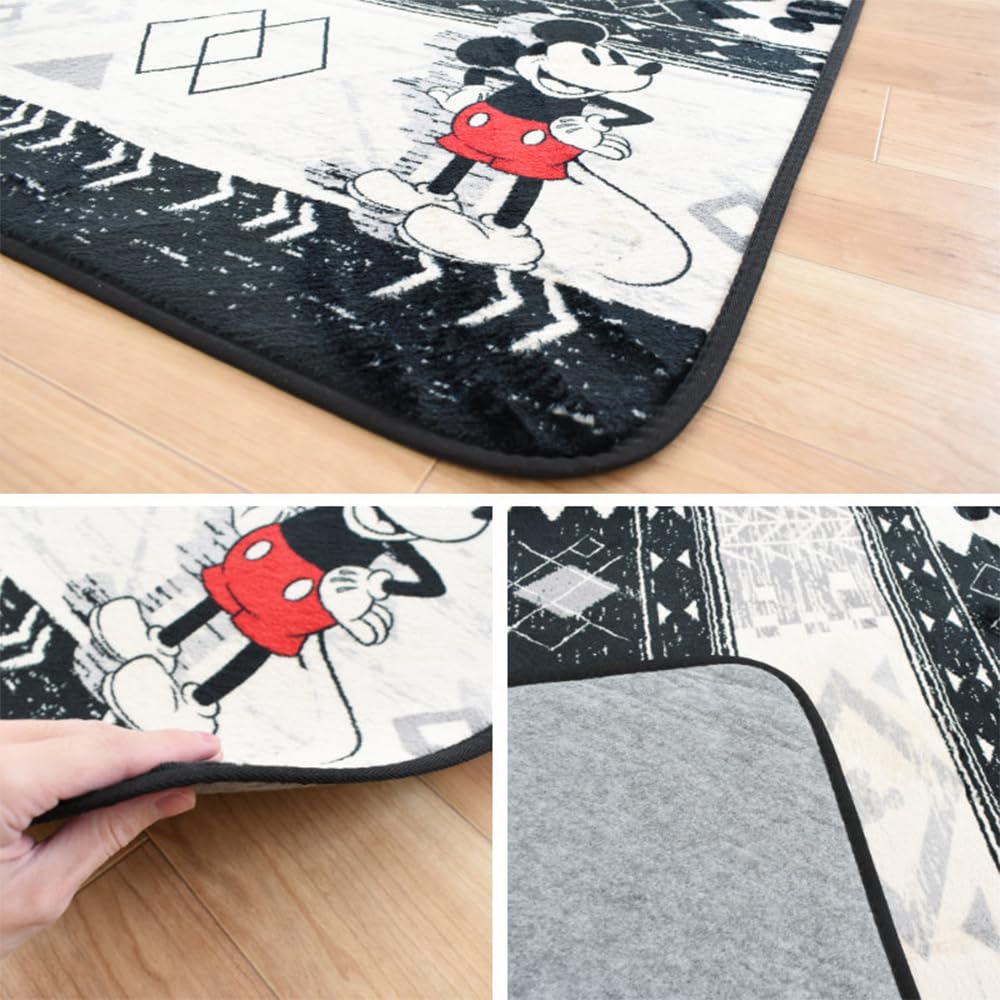 Amazon | ディズニー ラグマット 2畳 冬 ミッキー ラグ 正方形 2帖 185