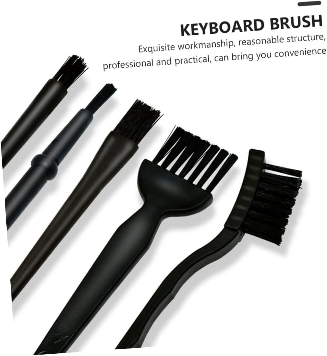 3sets Computer Keyboard Kit Static Cleaning Tools Portable Handle Brush Cleaner Tool for Spaces Cleaning
