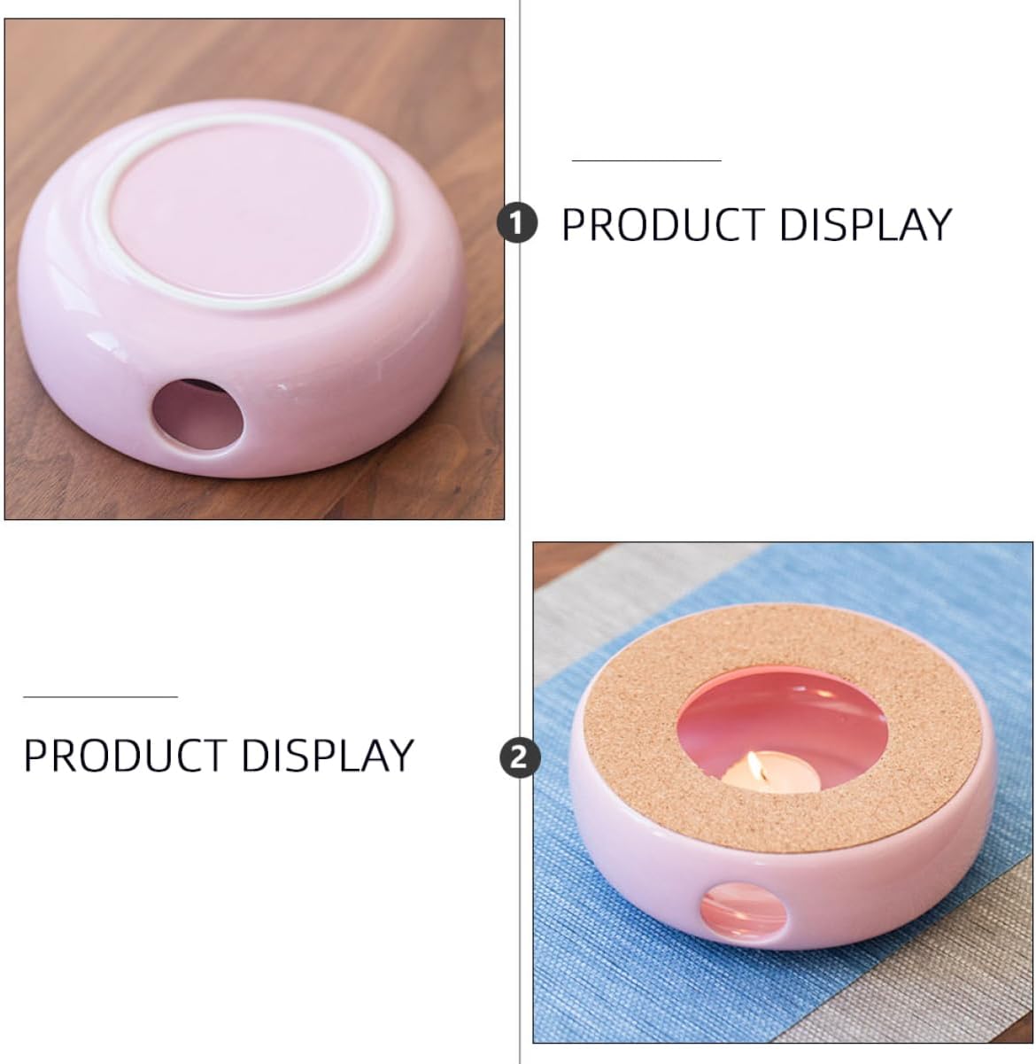 Ceramic Teapot Warmer Candle Holder - Base for Convenient Tea Heating Home Office Tea House Elegant Design