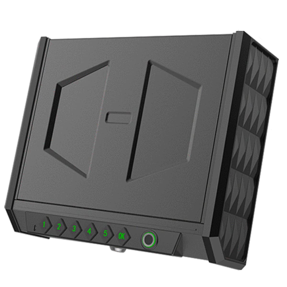 Cassaforte per Armi da Fuoco, Custodia per Armi da Fuoco con Accesso a 3 Vie, Tecnologia biometrica avanzata, cassaforte da Viaggio, Design Portatile, cassaforte per Pistola, Contanti, Gioielli