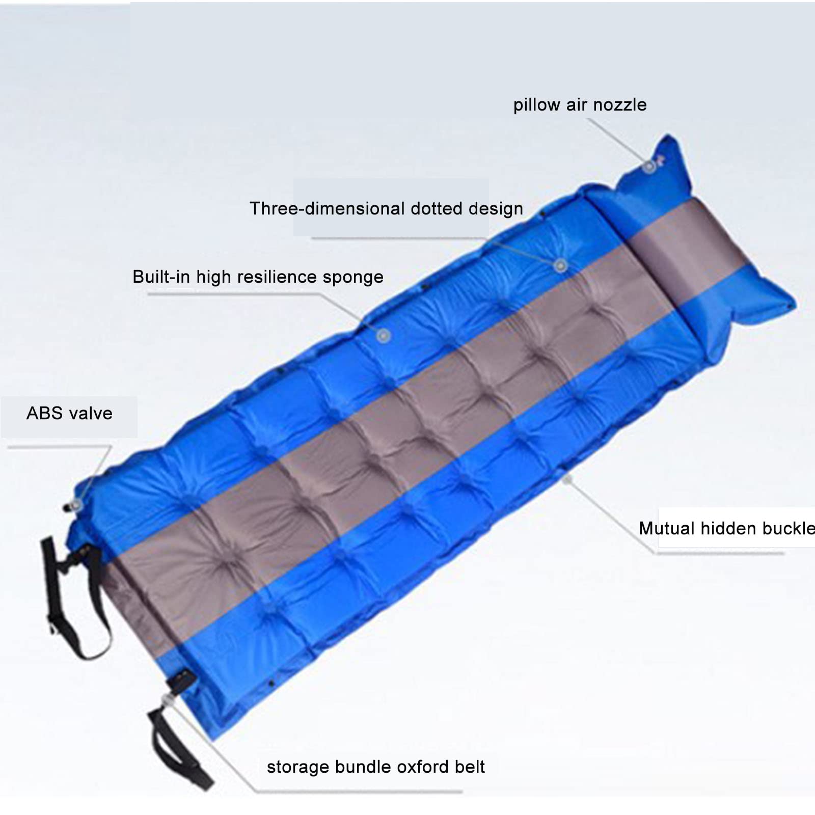Materasso autogonfiabile Tenda da Campeggio Outdoor Pad Pausa Pranzo Pad Gonfiabile Giunzione illimitata Sleeping Pad