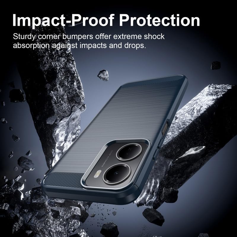 Image of Basic Case for Mi Redmi 15A 5G (Carbon Fibre Blue)