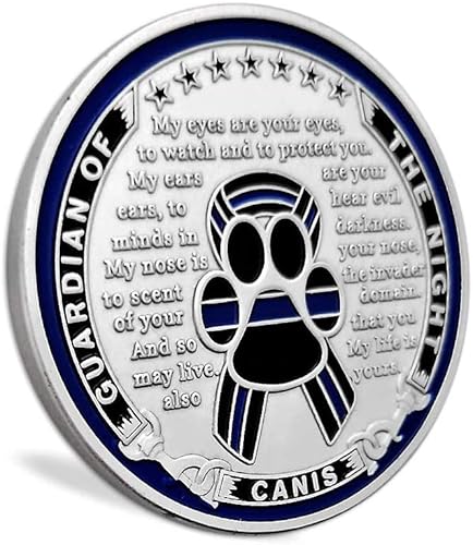 Miniatura 5 de Policía Perro K9 Challenge Coin Oficial de policía Canino Oración Monedas Regalo