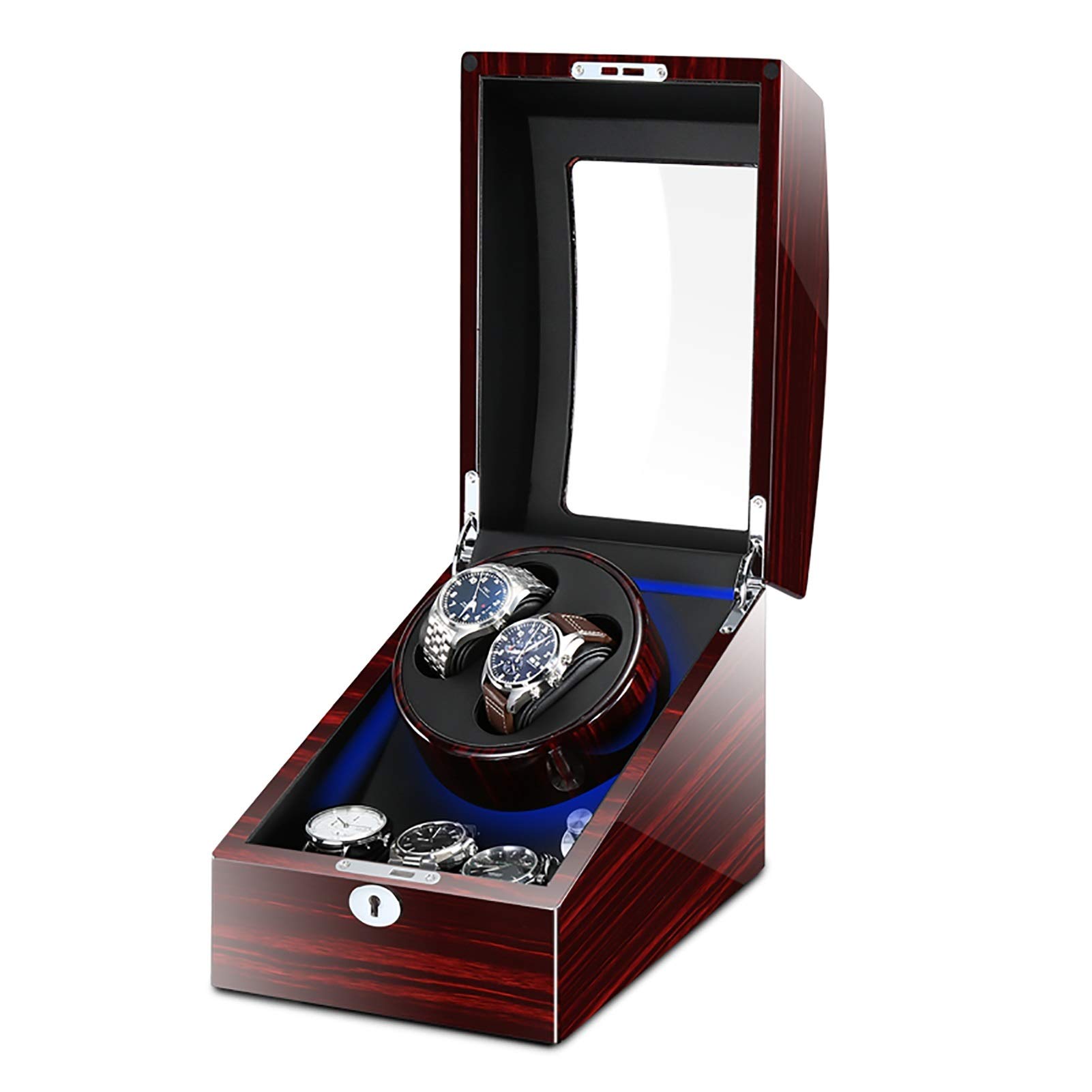 OLSKFUH Winding Box Watch Winders - 2+3 Mechanical Watch Shaker Silent Motor Watch Automatic Winding Device Watch Winder Rotator Holder Watch Storage Case Display Box,